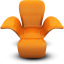 Orange seat chair