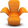 Orange seat chair