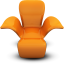 Orange seat chair