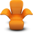 Orange seat chair