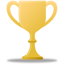 Award trophy gold