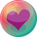 Heart purple