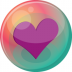 Heart purple