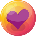 Heart purple