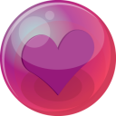 Heart purple