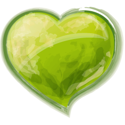 Heart green valentine