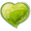 Heart green valentine