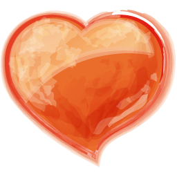 Heart orange valentine