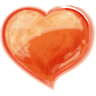 Heart orange valentine