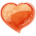 Heart orange valentine