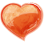 Heart orange valentine