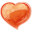 Heart orange valentine