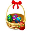 Easter eggs basket