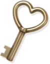 Heart gold key love