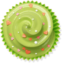 Muffin cake cupcake green