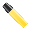 Highlighter pen cap marker shut yellow