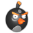 Bird white icon angry black bird