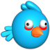 Angry blue bird