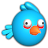 Angry blue bird