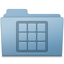 Blue folder icons