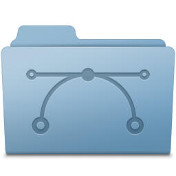 Vector folder blue