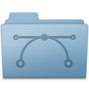 Vector folder blue