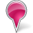 Map marker bubble pink arrow