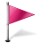 Map marker flag right pink