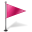 Map marker flag right pink