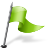 Map marker flag right chartreuse