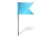 Map marker flag right azure