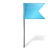 Map marker flag right azure