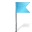 Map marker flag right azure