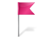 Map marker flag right pink