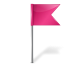 Map marker flag right pink