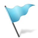 Map marker flag azure