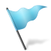 Map marker flag azure