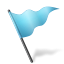 Map marker flag azure