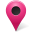 Map marker outside pink