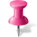 Map marker push pin pink