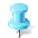 Map marker push pin azure