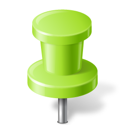 Map marker push pin chartreuse