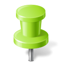 Map marker push pin chartreuse