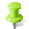 Map marker push pin chartreuse