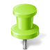 Map marker push pin chartreuse