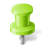 Map marker push pin chartreuse