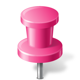 Map marker push pin pink