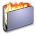 Burn blue folder