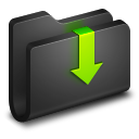 Download decrease down downloads black folder arrow