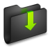 Download decrease down downloads black folder arrow